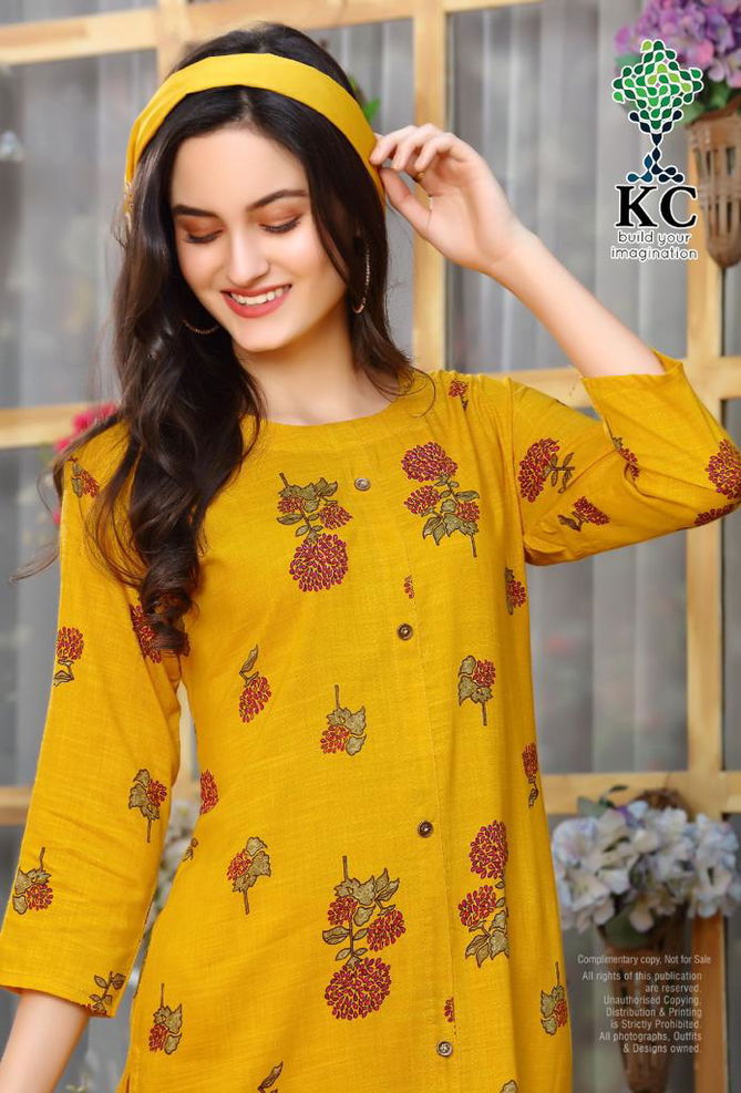 Kc Seasons 7 Latest Fancy Designer Heavy Rayon Kurti With Mask Collection